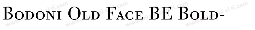 Bodoni Old Face BE Bold字体转换